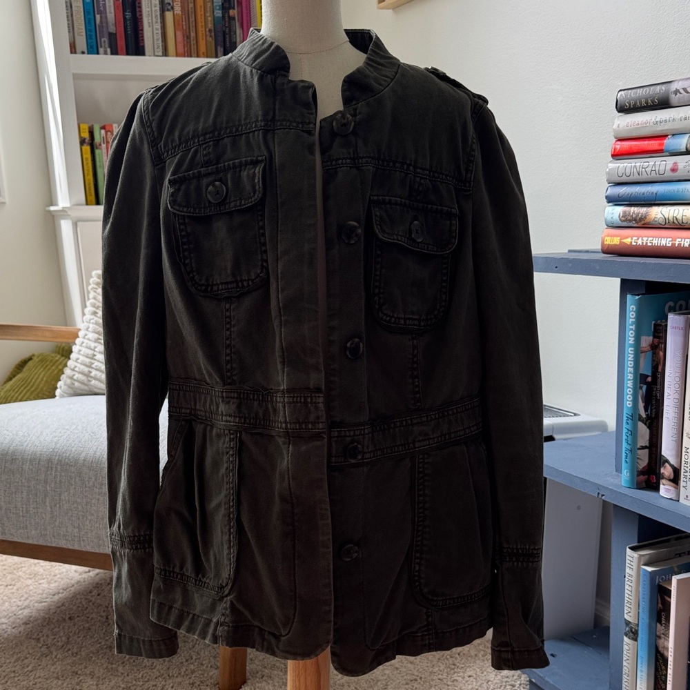LOFT Dark Green Utility Jacket